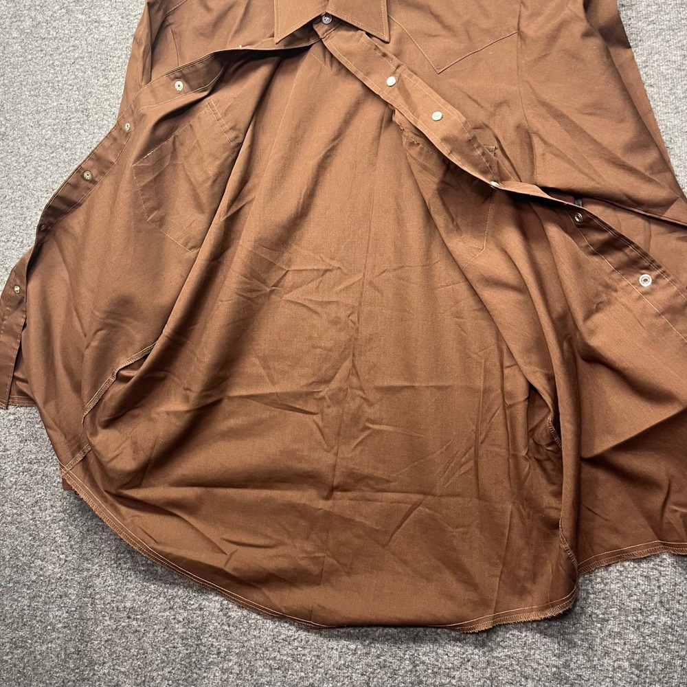 Vintage Chute 1 Shirt Mens M? Brown Western Pearl Snap Long Sleeve‎ Cowboy Yoke - Picture 14 of 16